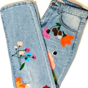 Miss Look Floral Straight Jean